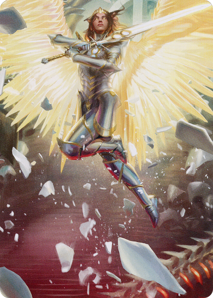 Archangel Elspeth // Archangel Elspeth (AMOM-001) (Borderless) [March of the Machine Art Series] Foil