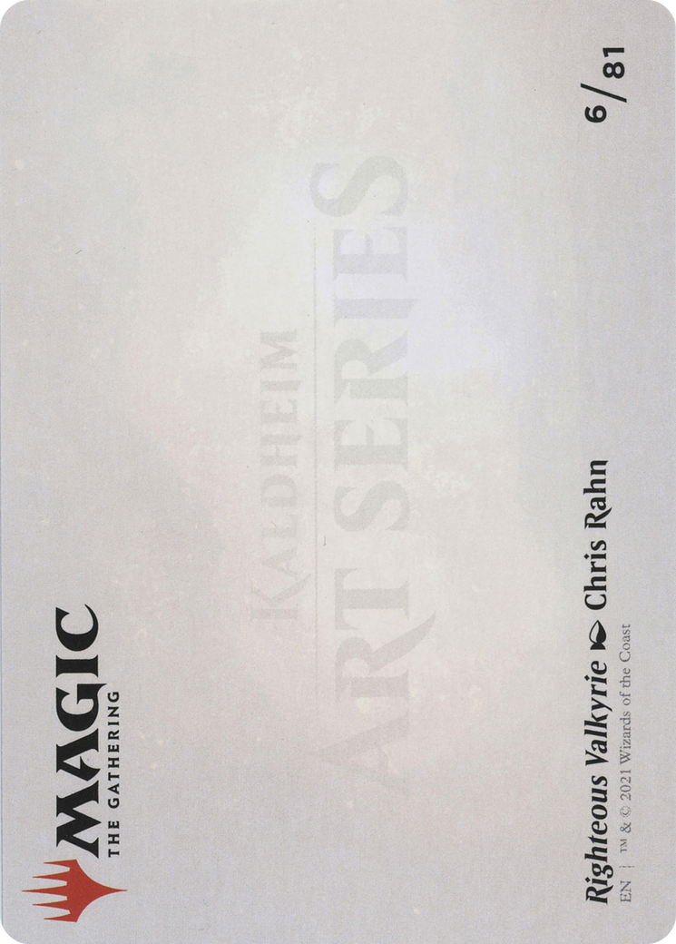 Righteous Valkyrie // Righteous Valkyrie (ASKHM-006) (Borderless) [Art Series: Kaldheim] Foil