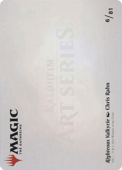 Righteous Valkyrie // Righteous Valkyrie (ASKHM-006) (Borderless) [Art Series: Kaldheim] Foil