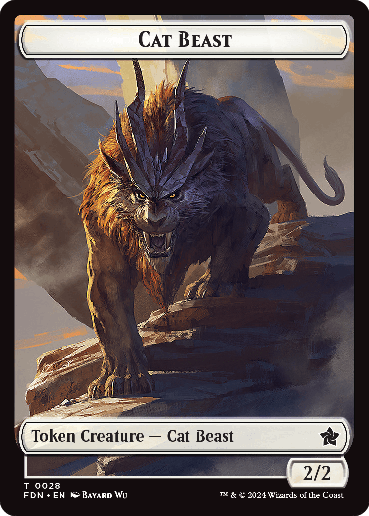Cat Beast (TFDN-028) [Foundations Tokens] Foil