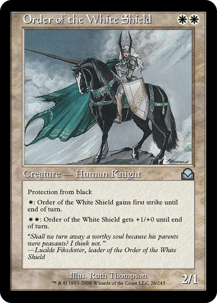 Order of the White Shield (ME2-026) [Masters Edition II] Foil
