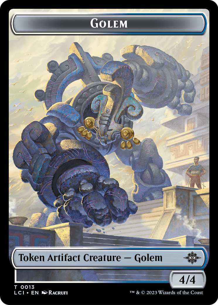 Golem (TLCI-013) [The Lost Caverns of Ixalan Tokens] Foil