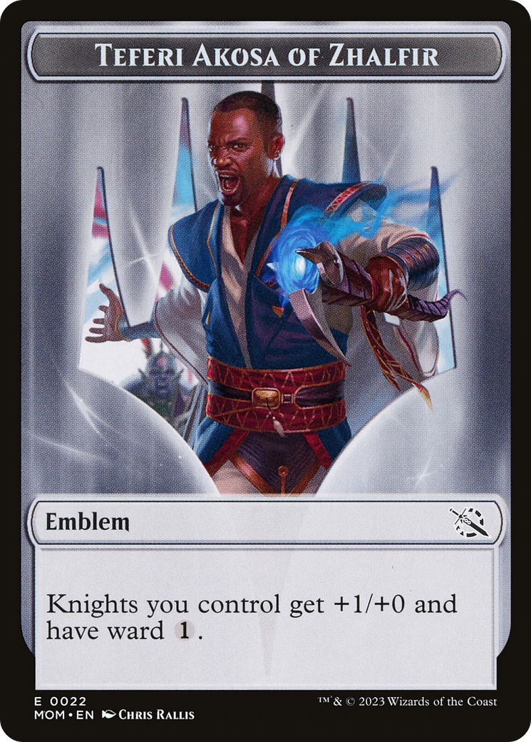 Teferi Akosa of Zhalfir Emblem (TMOM-022) [March of the Machine Tokens]
