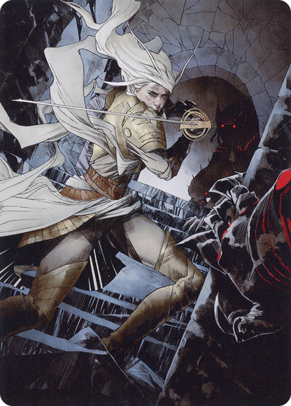 Thalia, Guardian of Thraben // Thalia, Guardian of Thraben (AMOM-067) (Borderless) [March of the Machine Art Series]