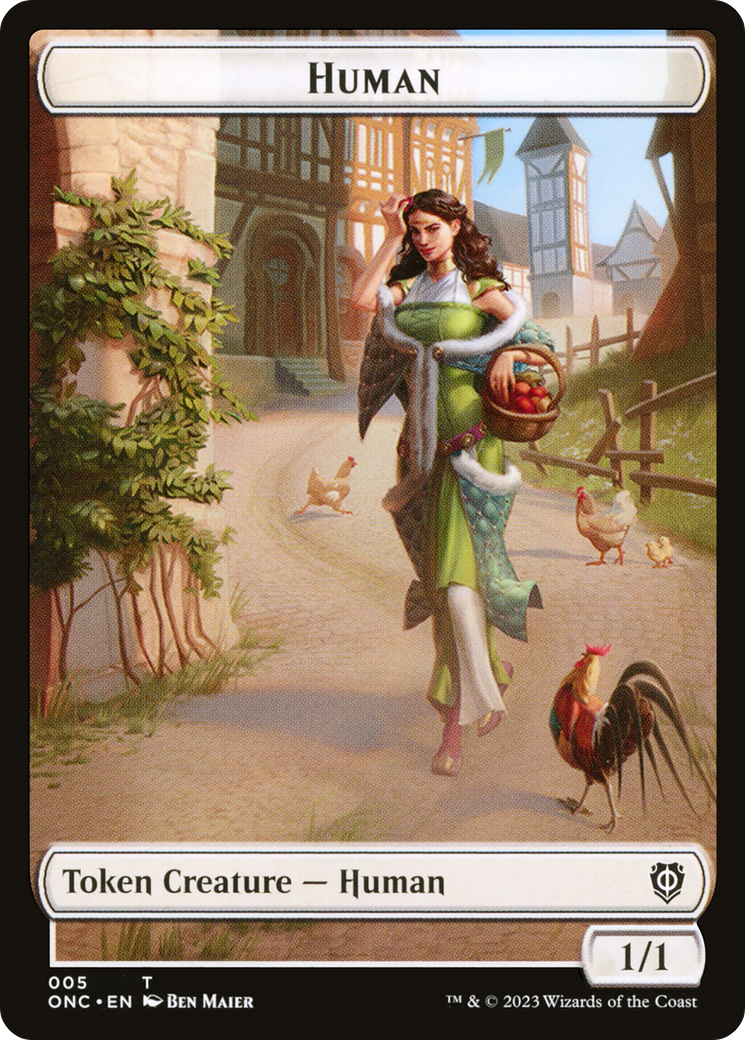 Human (TONC-005) [Phyrexia: All Will Be One Commander Tokens]