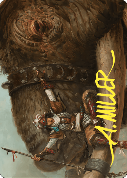 Tuskguard Captain // Tuskguard Captain (ACMM-016) (Borderless) [Commander Masters Art Series] Foil