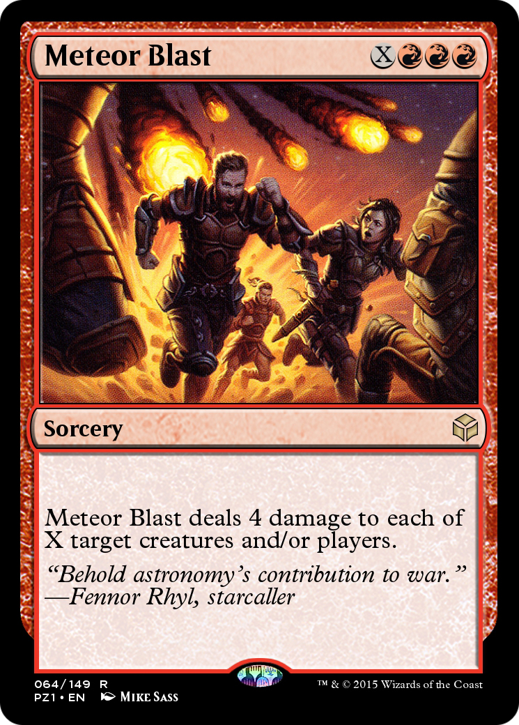 Meteor Blast (PZ1-064) [Legendary Cube Prize Pack] Foil