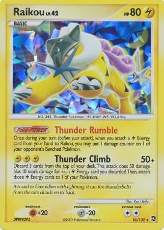 Raikou (16/132) (Holo givrée) [Diamant & Perle : Merveilles Secrètes]