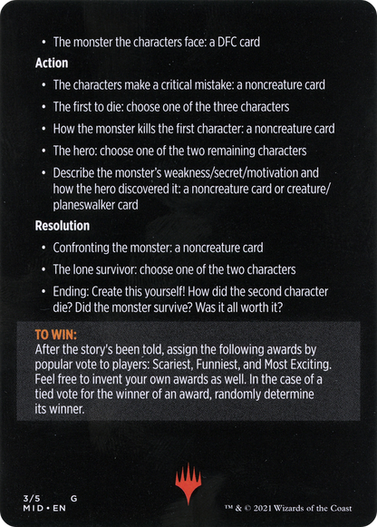 Into the Story: Horror Edition // Into the Story (cont'd) (MMID-003) [Innistrad: Midnight Hunt Minigames] Foil