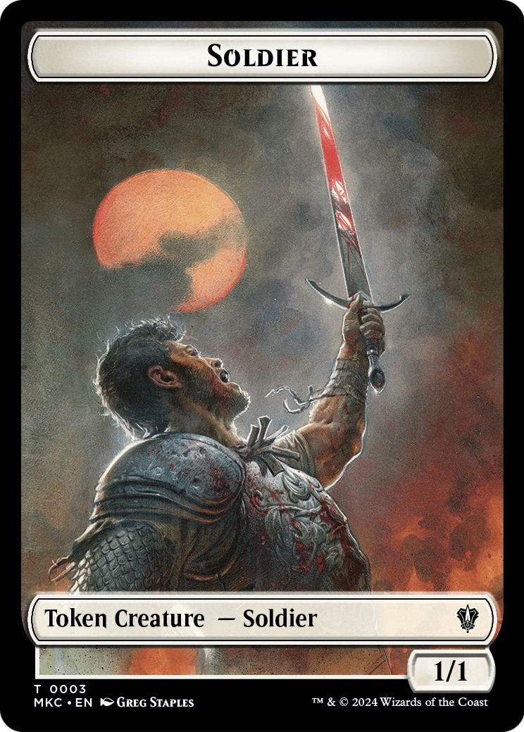 Soldier (TMKC-003) [Murders at Karlov Manor Commander Tokens] Foil