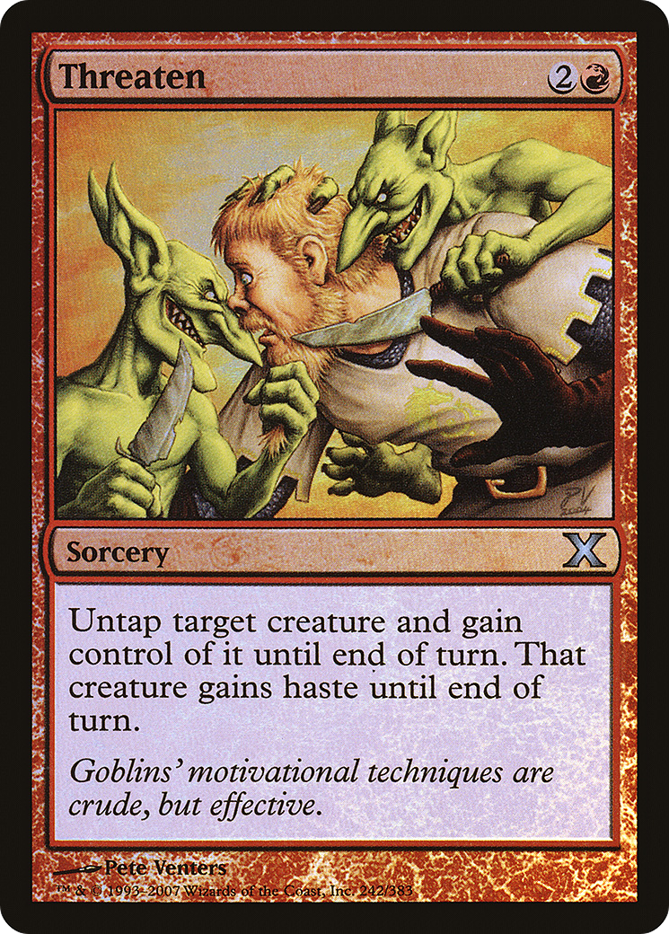 Threaten (10E-242★) [Tenth Edition] Foil