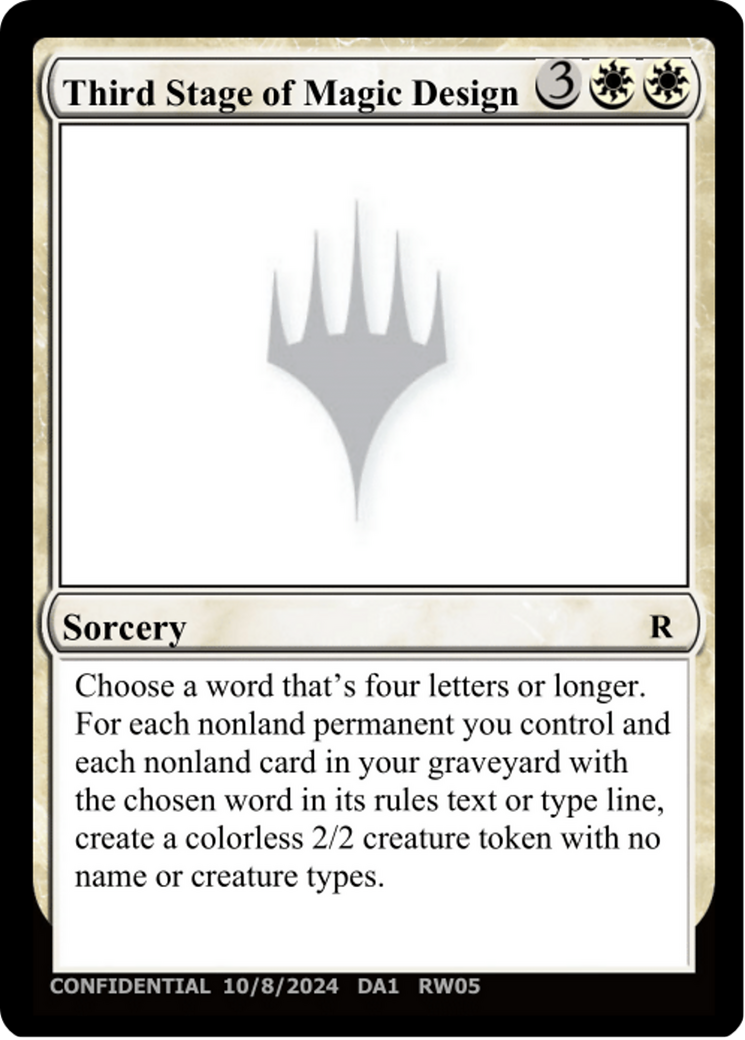 Third Stage of Magic Design (UNK-RW05F) [Unknown Event]