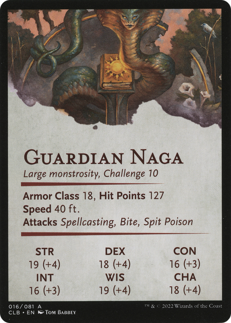 Guardian Naga // Guardian Naga (ACLB-016) (Borderless) [Battle for Baldur's Gate Art Series]