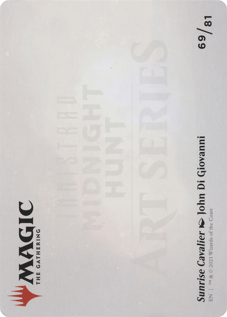 Sunrise Cavalier // Sunrise Cavalier (AMID-069) (Borderless) [Midnight Hunt Art Series] Foil