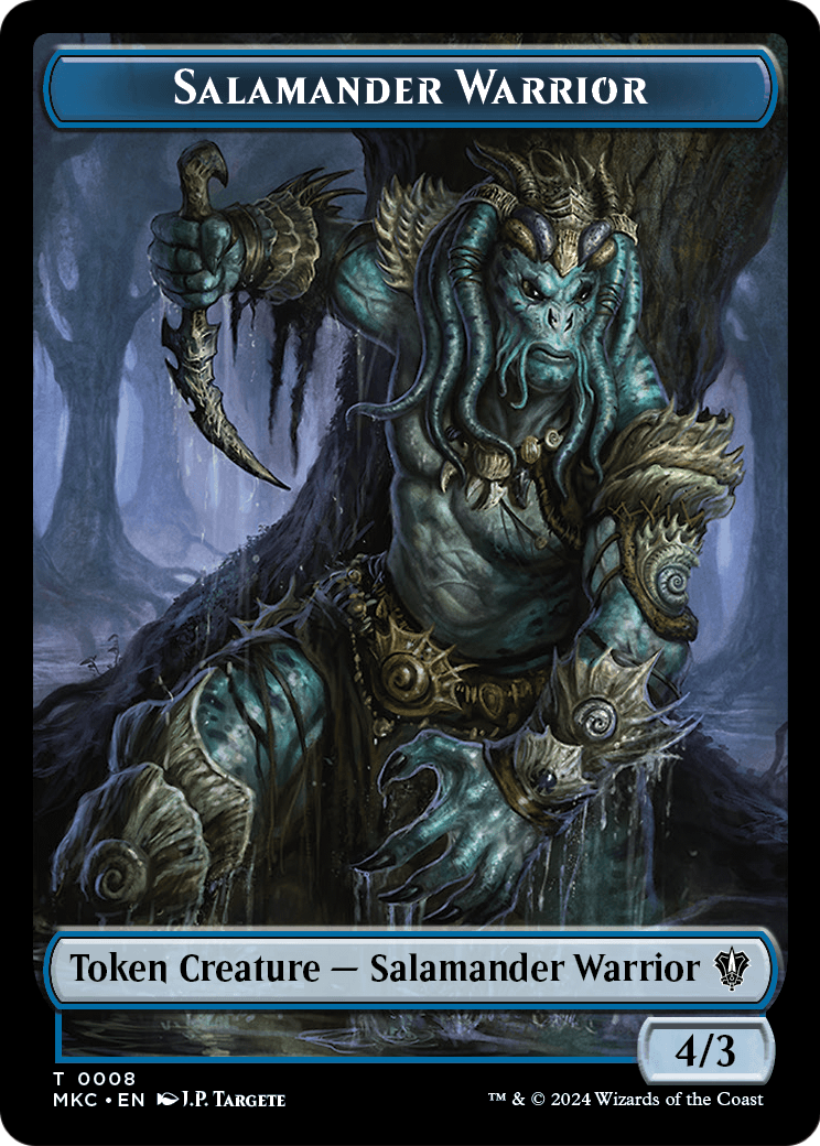 Salamander Warrior (TMKC-008) [Murders at Karlov Manor Commander Tokens]