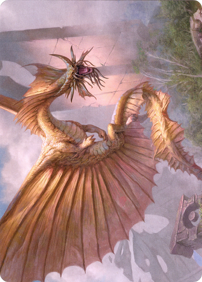 Ancient Gold Dragon // Ancient Gold Dragon (ACLB-028) (Borderless) [Battle for Baldur's Gate Art Series] Foil