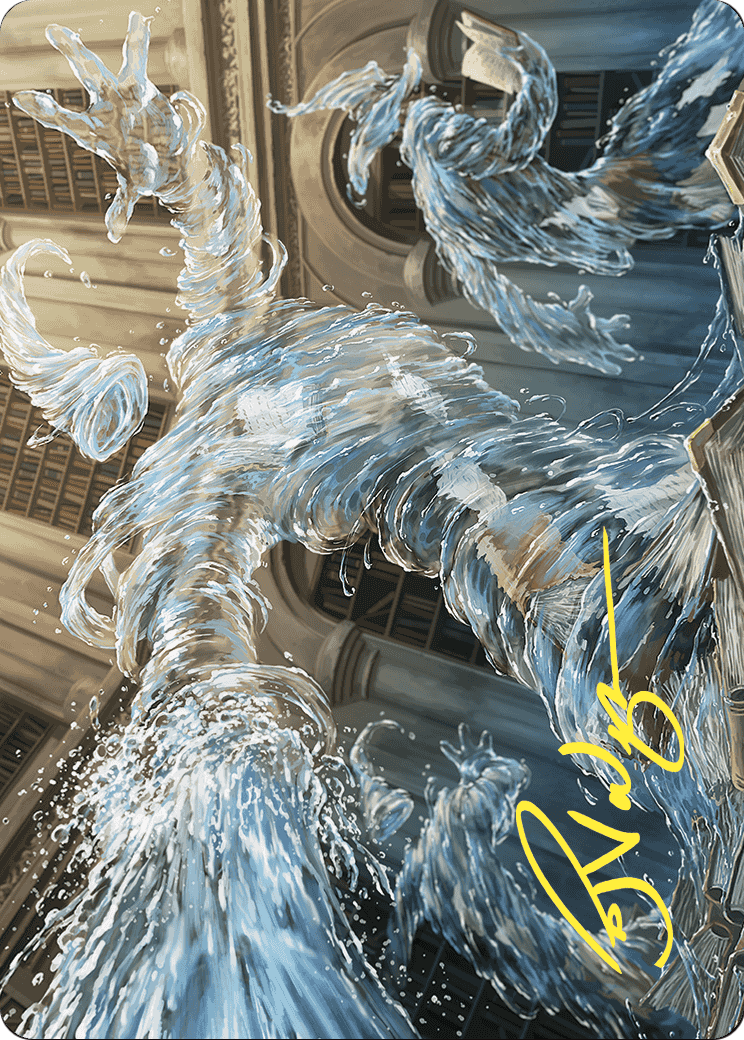 Splashy Spellcaster // Splashy Spellcaster (AWOE-009) (Borderless) [Wilds of Eldraine Art Series] Foil
