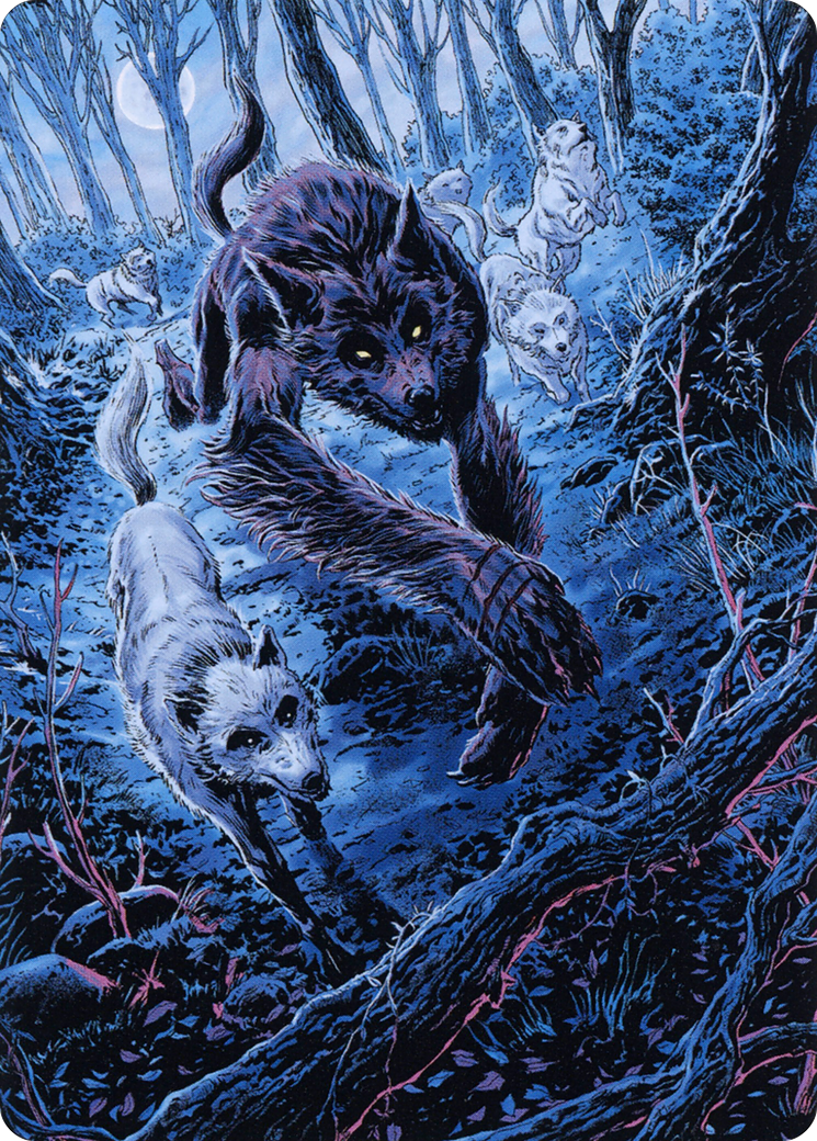 Untamed Pup // Untamed Pup (AMID-077) (Borderless) [Midnight Hunt Art Series] Foil