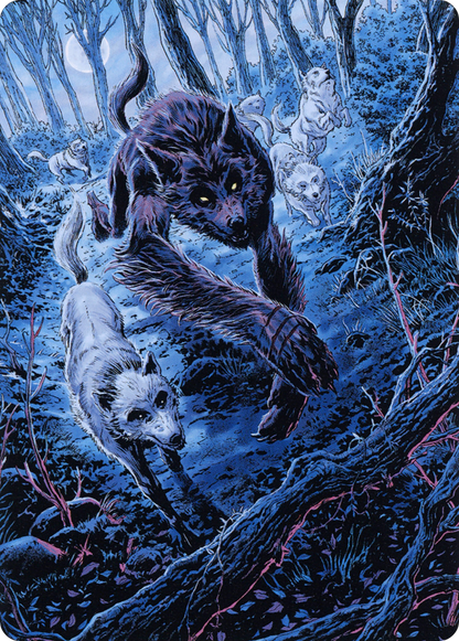 Untamed Pup // Untamed Pup (AMID-077) (Borderless) [Midnight Hunt Art Series] Foil