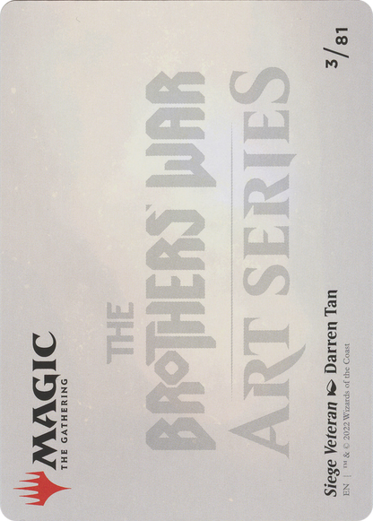 Siege Veteran // Siege Veteran (ABRO-003) (Borderless) [The Brothers' War Art Series]