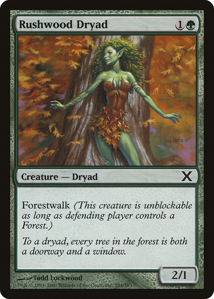 Rushwood Dryad (10E-294) [Tenth Edition]