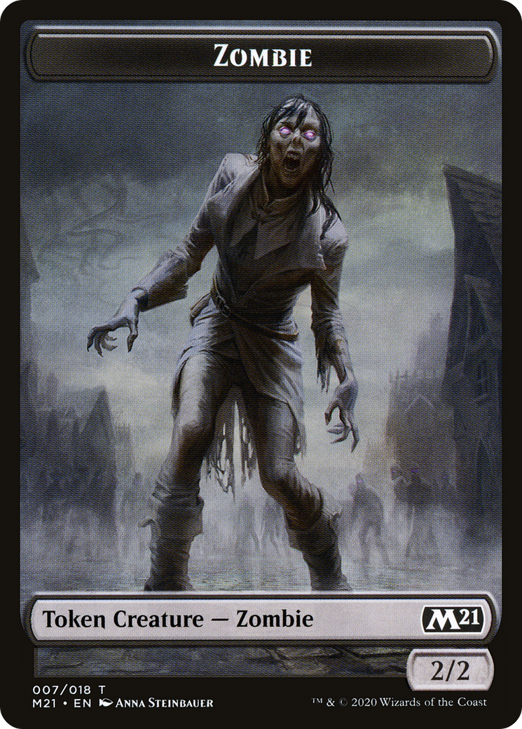 Zombie (TM21-007) [Core Set 2021 Tokens] Foil