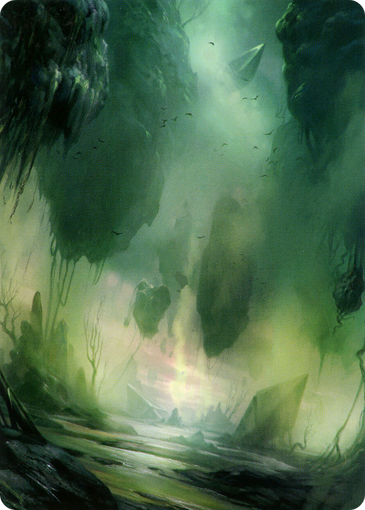 Swamp // Swamp (AZNR-013) (Borderless) [Zendikar Rising Art Series] Foil