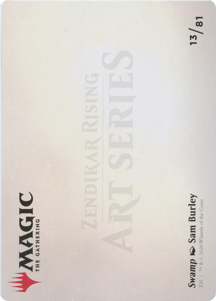 Swamp // Swamp (AZNR-013) (Borderless) [Zendikar Rising Art Series] Foil