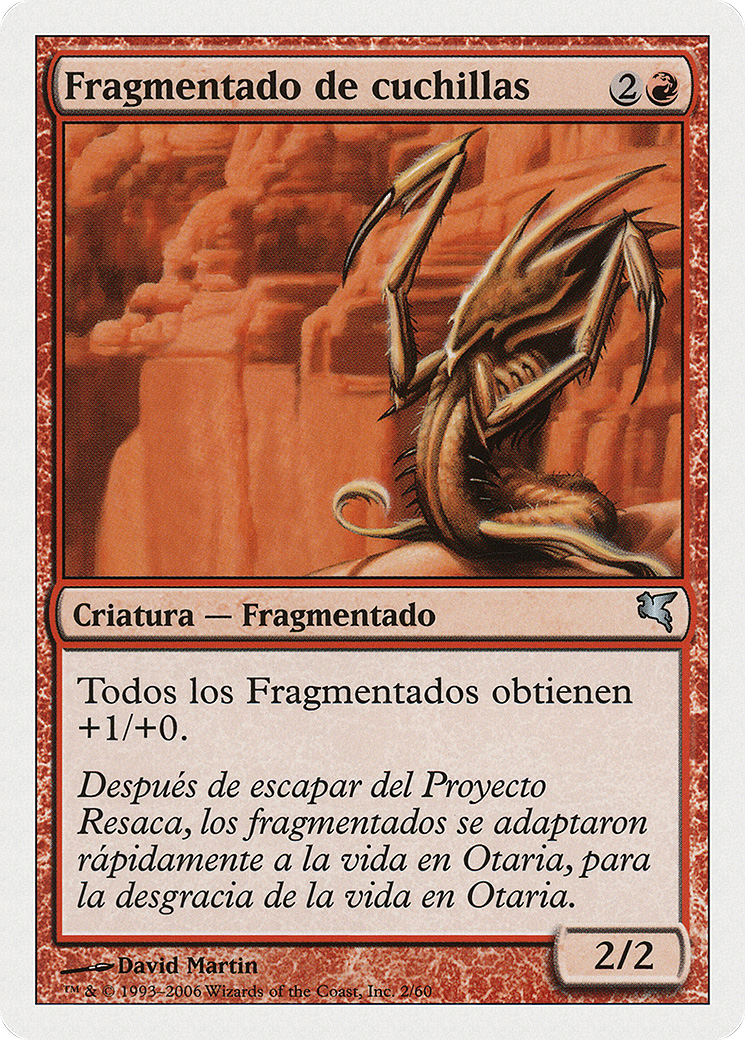 Blade Sliver (Spanish) - "Fragmentado de cuchillas" (PSAL-0D2) [Salvat 2005]
