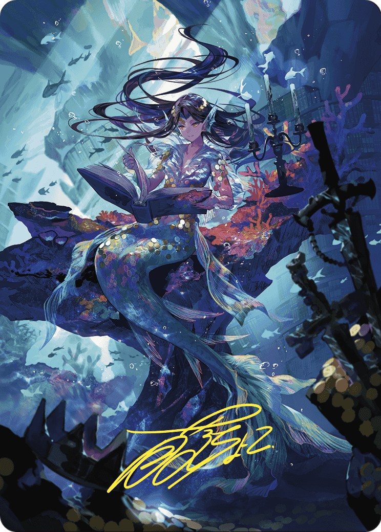 Rhystic Study // Rhystic Study (AWOE-079) (Borderless) [Wilds of Eldraine Art Series]