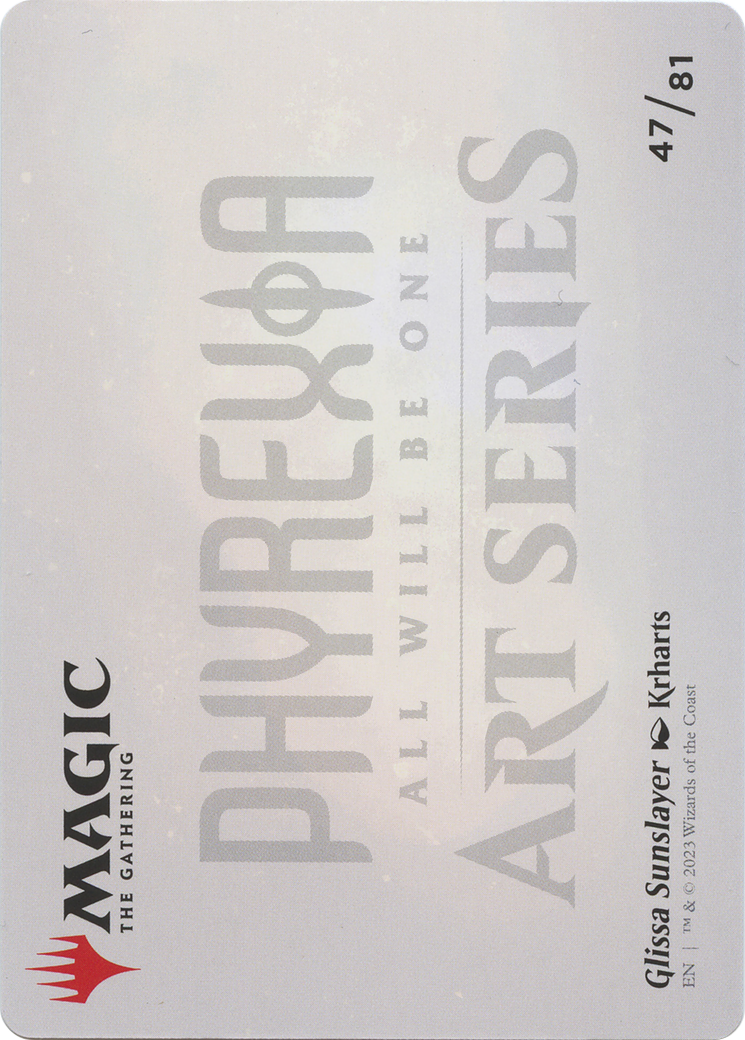 Glissa Sunslayer // Glissa Sunslayer (AONE-047) (Borderless) [Phyrexia: All Will Be One Art Series] Foil