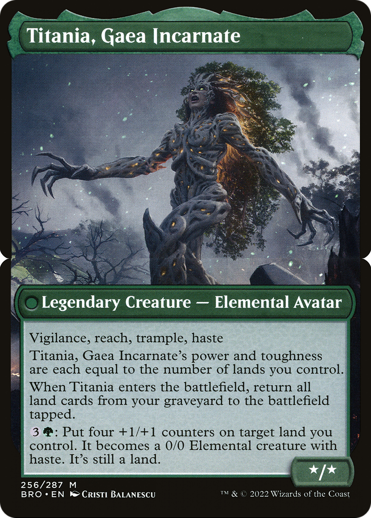 Titania, Gaea Incarnate (BRO-256B) [The Brothers' War] Foil