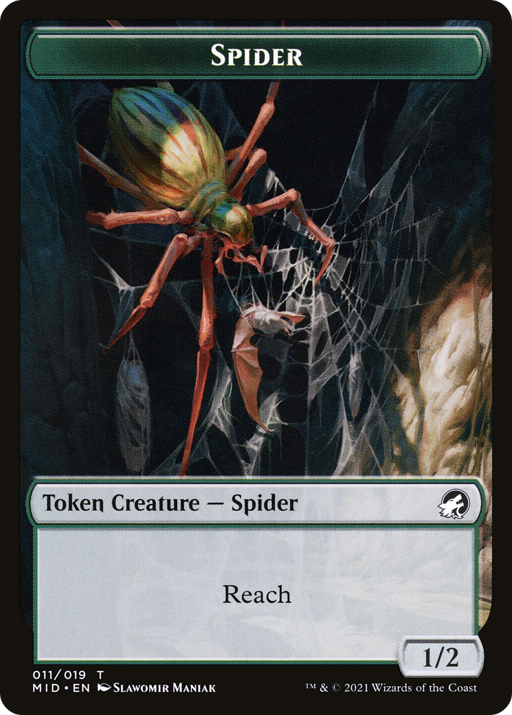 Spider (TMID-011) [Innistrad: Midnight Hunt Tokens]