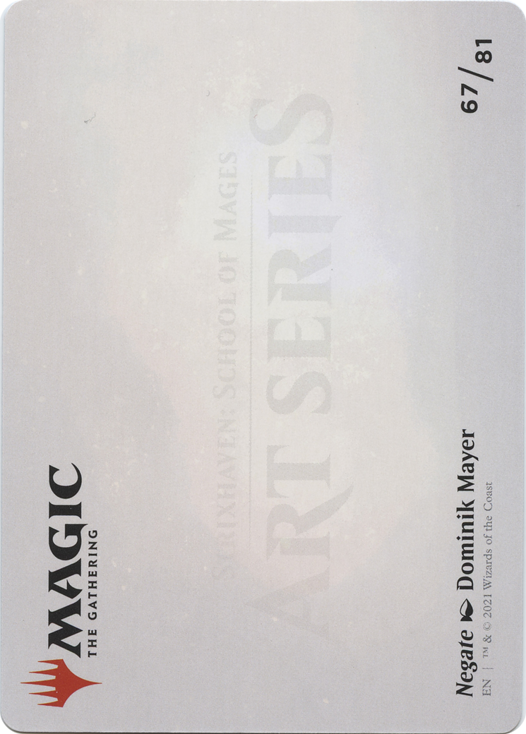 Negate // Negate (ASTX-067) (Borderless) [Strixhaven Art Series] Foil