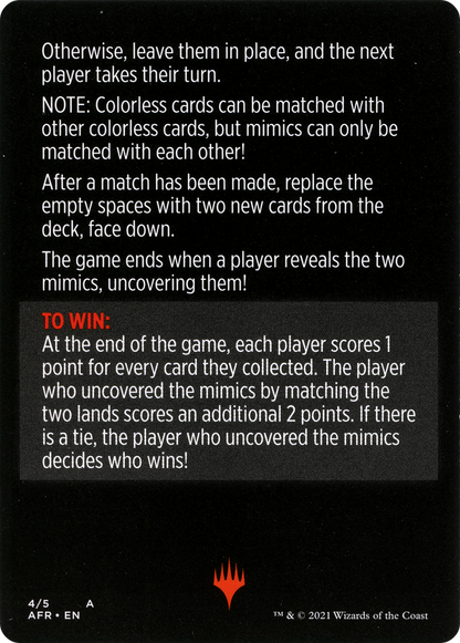 Mimic Match // Mimic Match (cont'd) (MAFR-004) [Adventures in the Forgotten Realms Minigames] Foil
