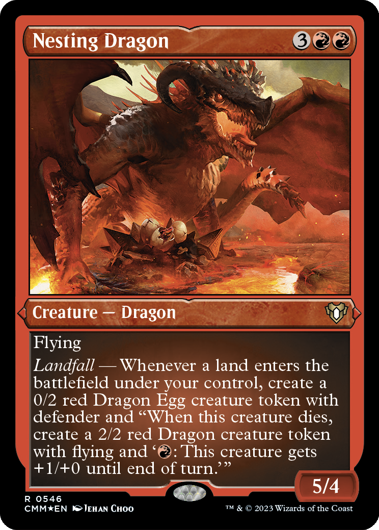Nesting Dragon (Foil Etched) (CMM-546) [Commander Masters] Foil