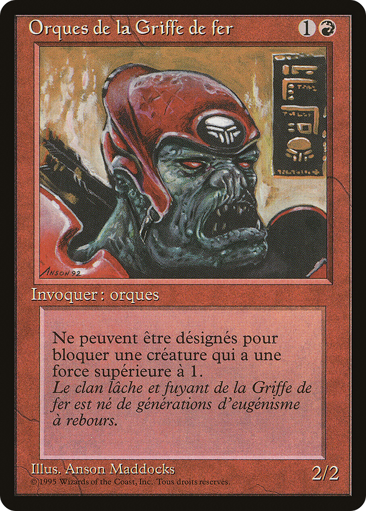 Ironclaw Orcs (French) - "Orques de la Griffe de fer" (REN-091) [Renaissance]