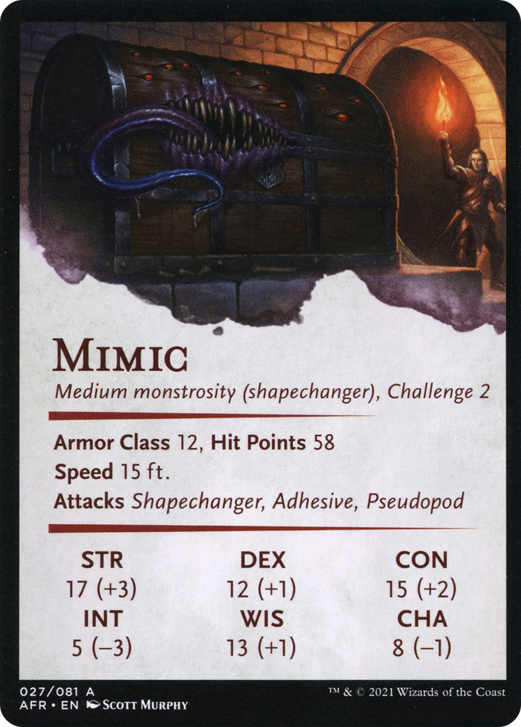 Mimic // Mimic (AAFR-027) (Borderless) [Adventures in the Forgotten Realms Art Series]