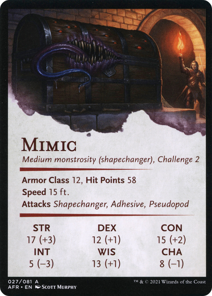 Mimic // Mimic (AAFR-027) (Borderless) [Adventures in the Forgotten Realms Art Series]