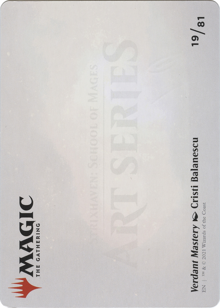 Verdant Mastery // Verdant Mastery (ASSTX-019) (Borderless) [Strixhaven Art Series] Foil