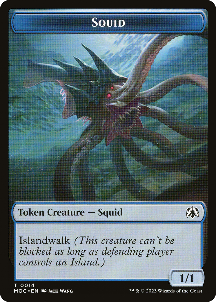 Squid (TMOC-014) [March of the Machine Commander Tokens]