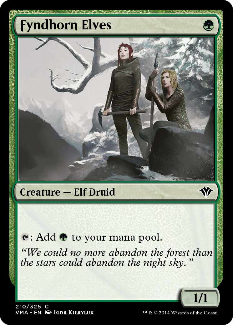 Fyndhorn Elves (VMA-210) [Vintage Masters] Foil