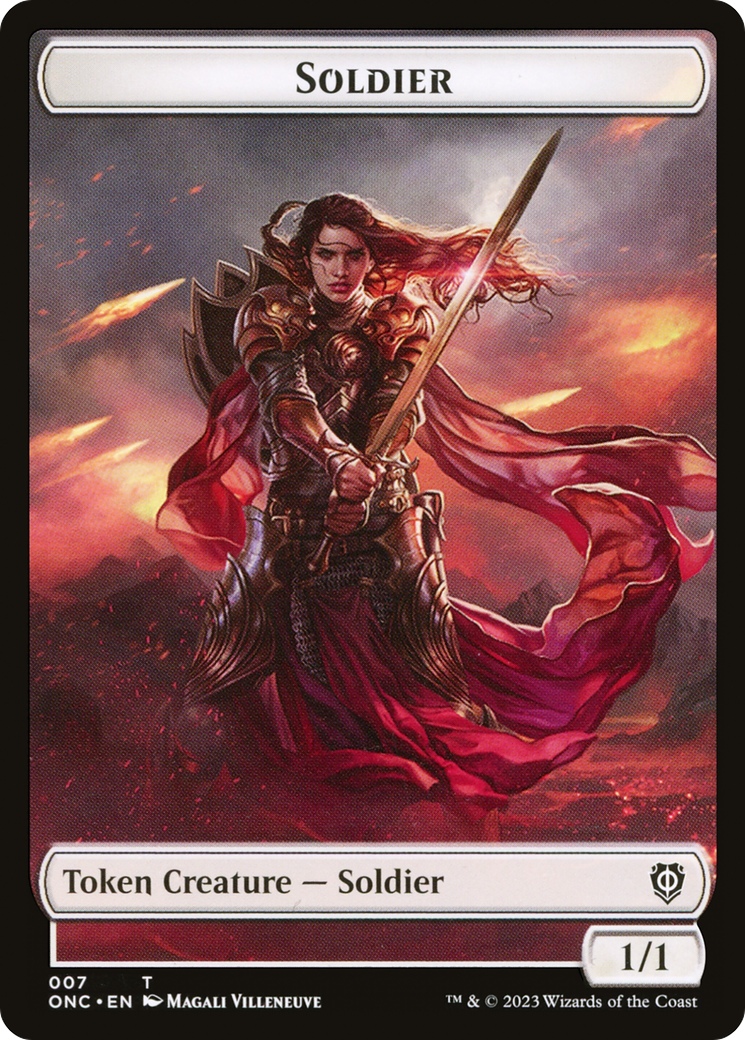 Soldier (TONC-007) [Phyrexia: All Will Be One Commander Tokens]