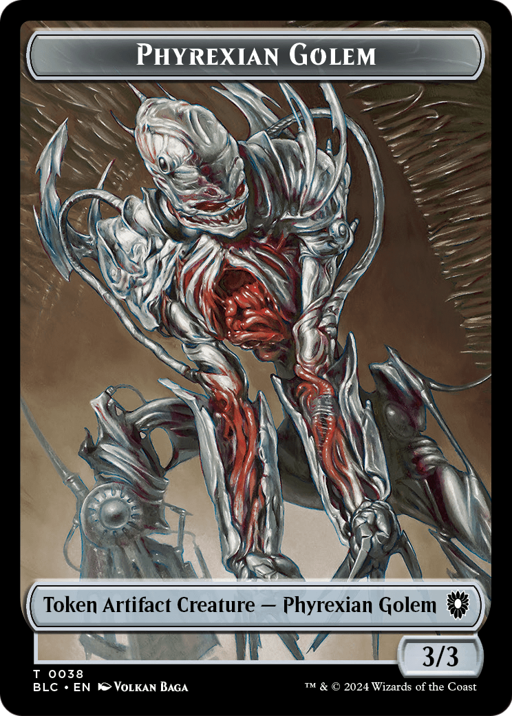 Phyrexian Golem (TBLC-038) [Bloomburrow Commander Tokens]