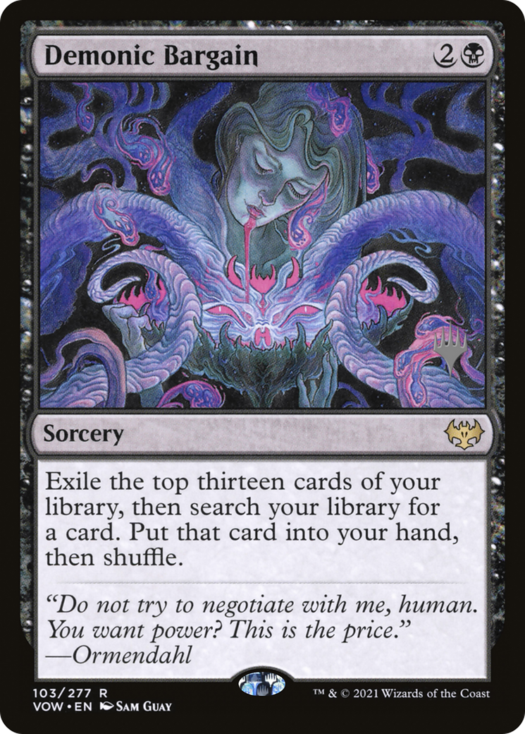 Demonic Bargain (PPDSK-103) [Promo Pack: Innistrad: Crimson Vow Promos] Foil