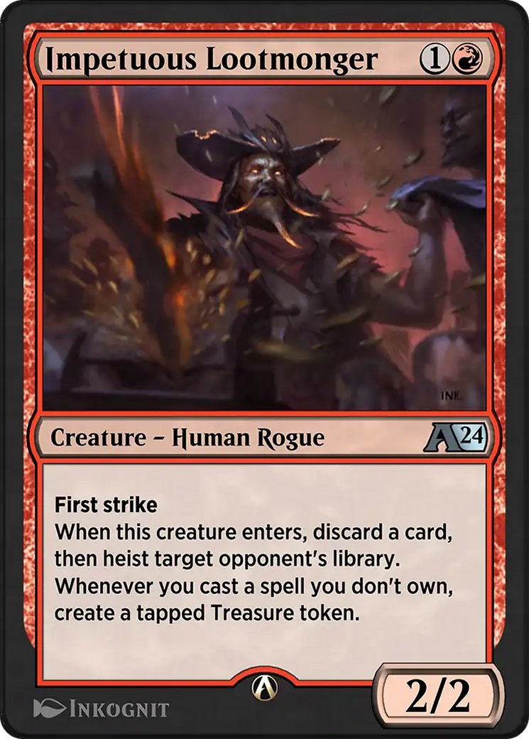 Impetuous Lootmonger (YOTJ-012) [Alchemy: Outlaws of Thunder Junction]