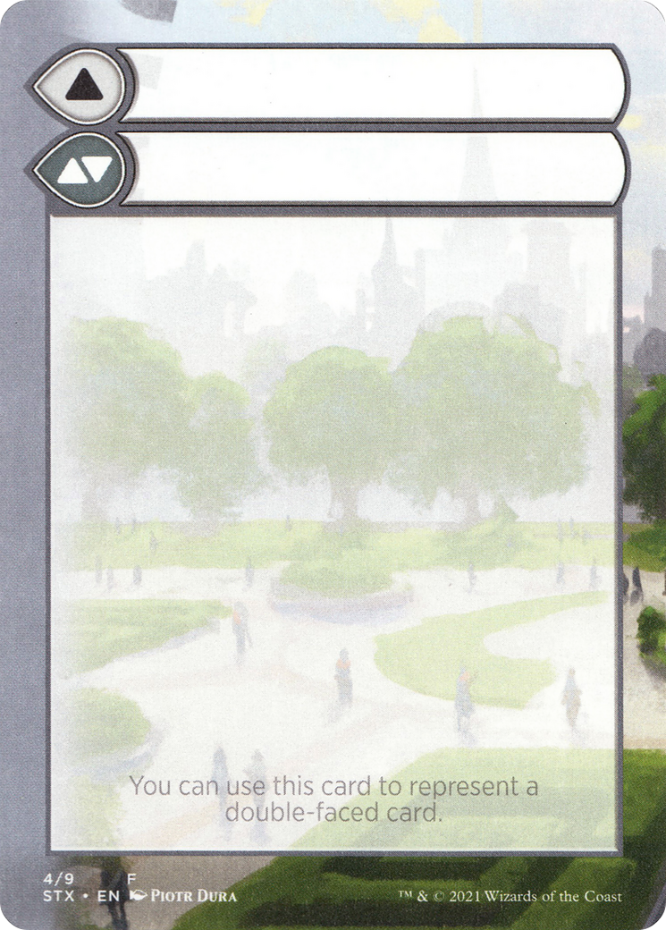 Double-Faced Substitute Card (SSTX-004) (Borderless) [Strixhaven: School of Mages Substitute Cards]