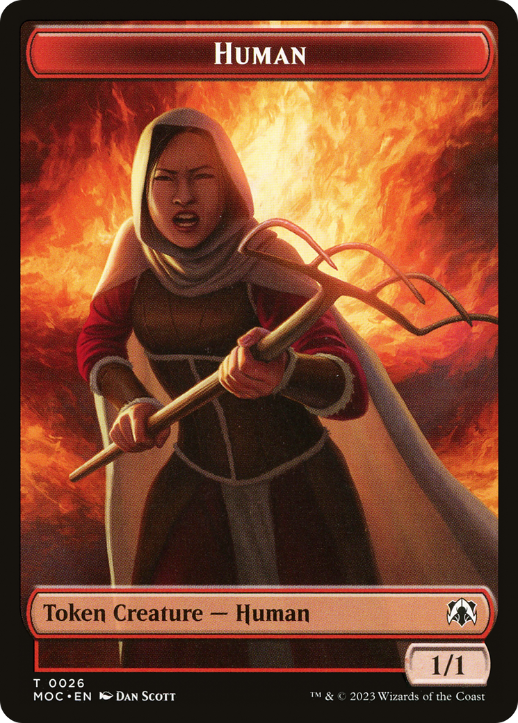 Human (TMOC-026) [March of the Machine Commander Tokens]