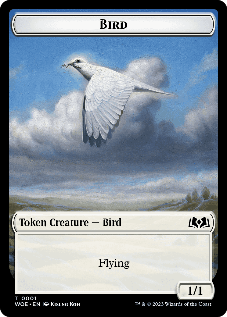 Bird (TWOE-001) [Wilds of Eldraine Tokens]