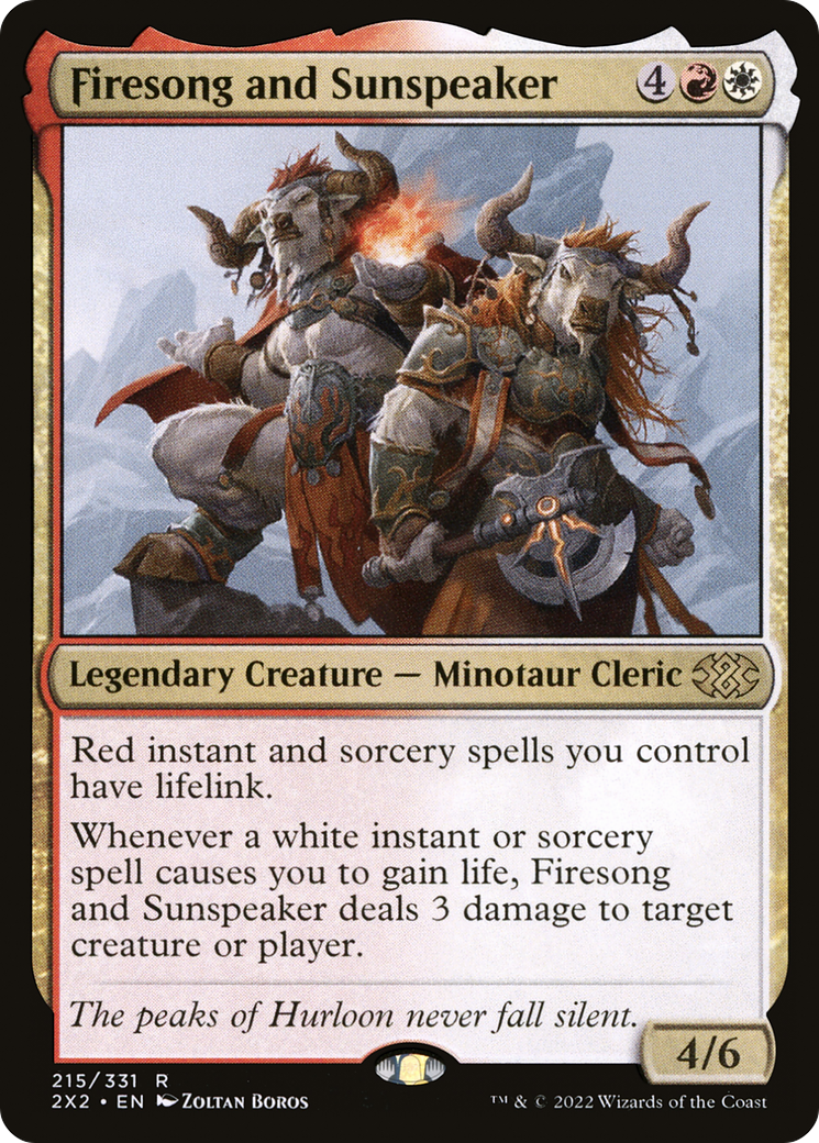 Firesong and Sunspeaker (2X2-215) [Double Masters 2022]
